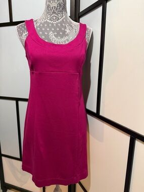 New York & Company Bright Fuchsia Scoop Neck Mini Dress